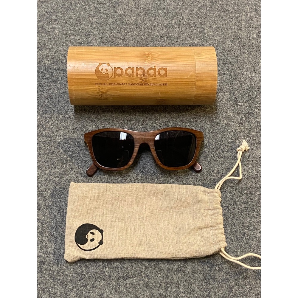 Panda Victoria Sunglasses Women OS Brown Bamboo Sustainable Eyewear Wayfarer
